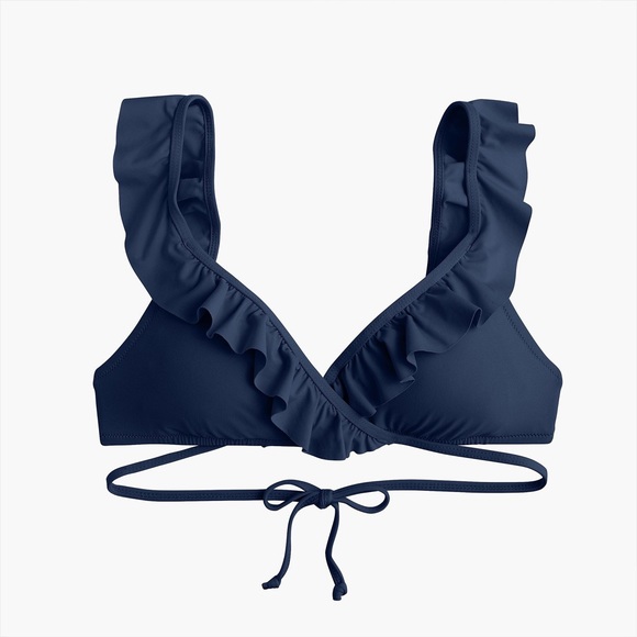 ruffle wrap bikini top